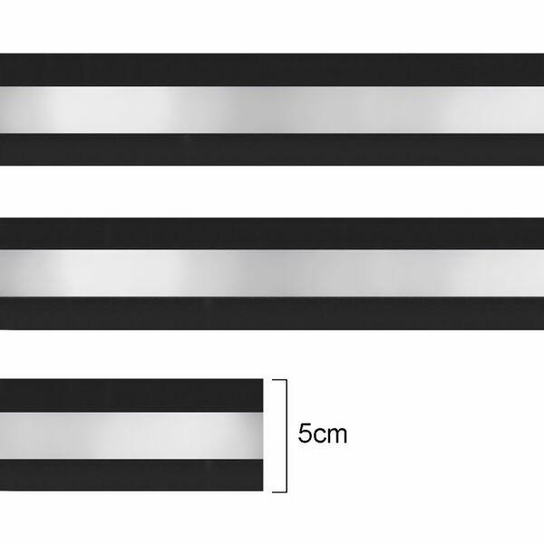 Fita refletiva - 50mm x 100m - Cinza/Preto - RO.115104 - 002747