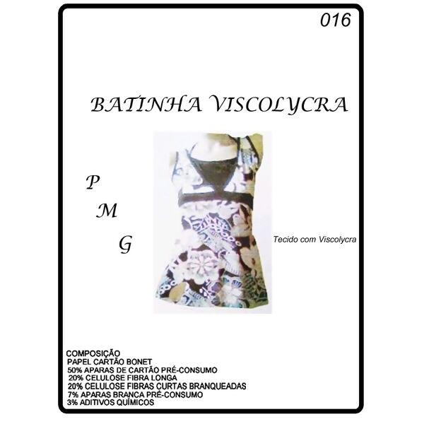 Molde Nº 16  para batinha viscolycra sem manga tam. P, M e G - 8182