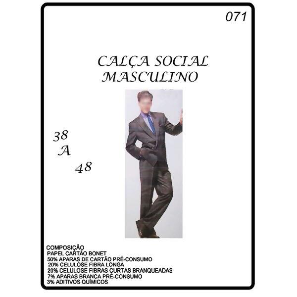 Molde para Calça Social Masculino N-071 38 à 48