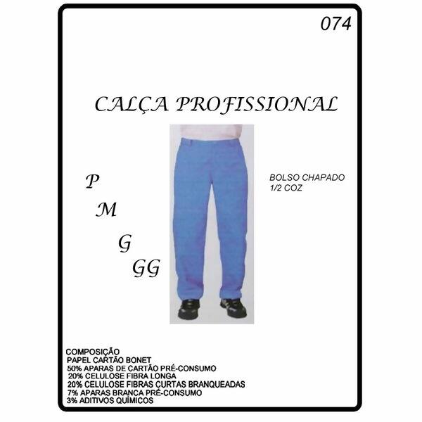 Molde para calça profissional ¹/2 coz tam. P, M, G e GG - 074 - 11486 