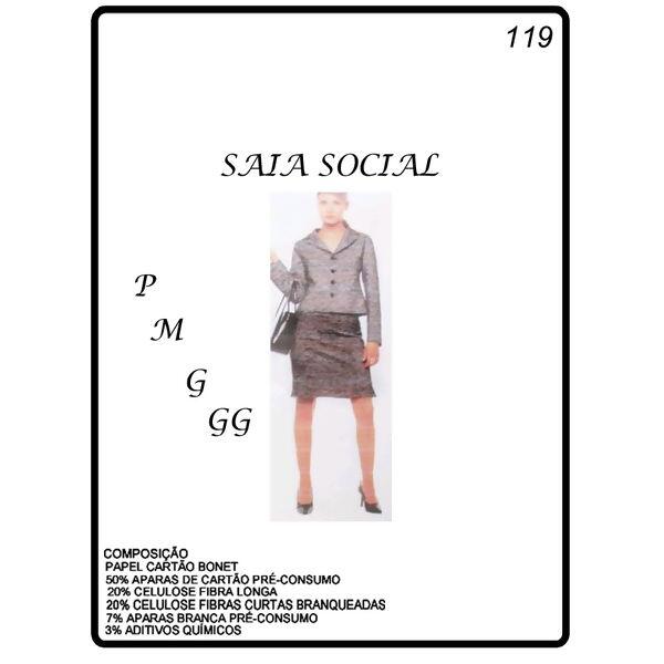 Molde para saia social tam. P, M, G e GG - 119 - 7969 