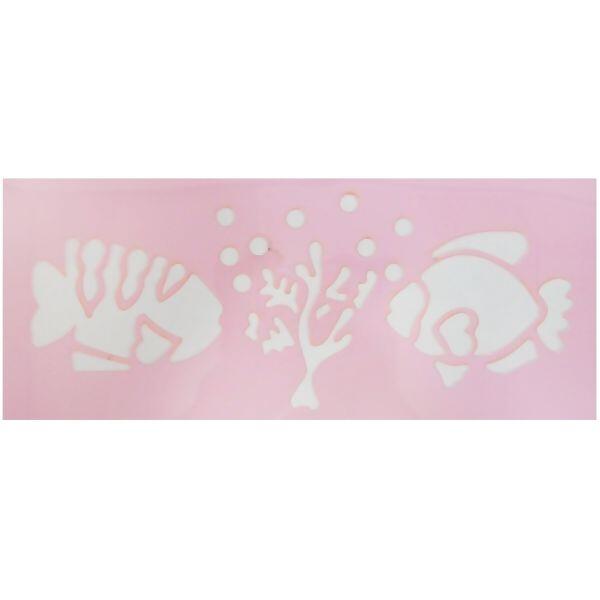 Stencil desenho - peixe - 25,5cm X 10cm - 1281