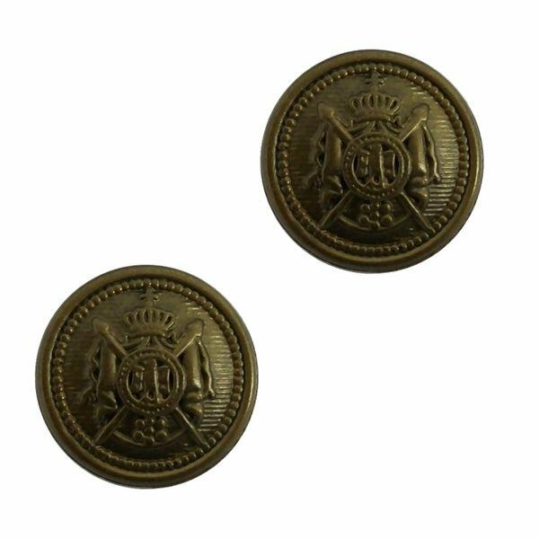 Botão com pé brasão ouro velho 9250 - 50 unidades