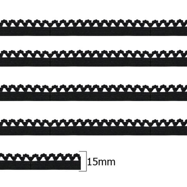 Elástico - Zanotti - Leopardo - 15mm X 50m Preto - 009856