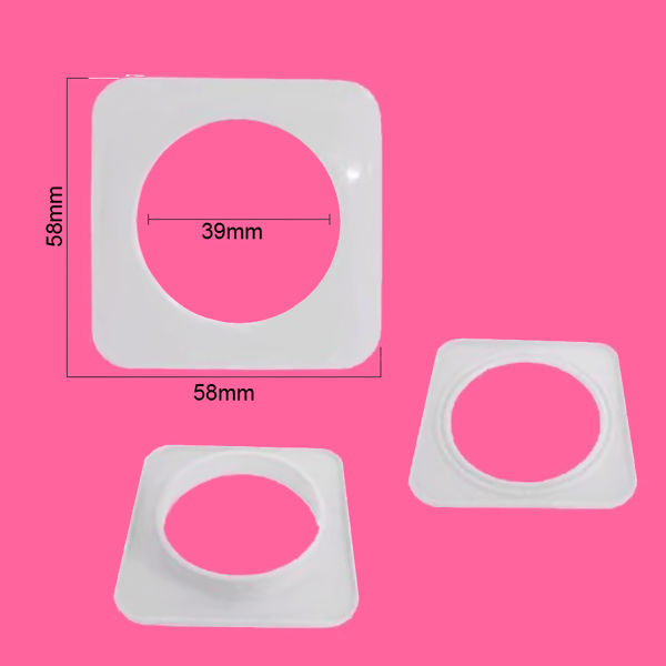 ilhós para cortina quadrado 40mm com 100 Pares Branco