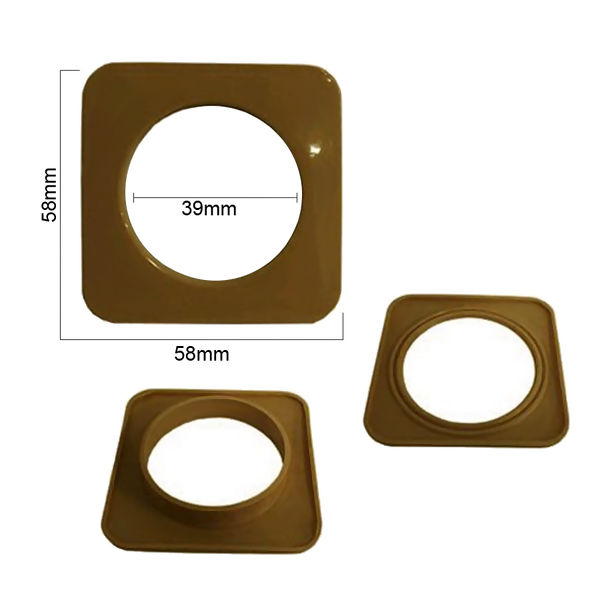 ilhós para cortina quadrado 40mm com 100 Pares Cerejeira