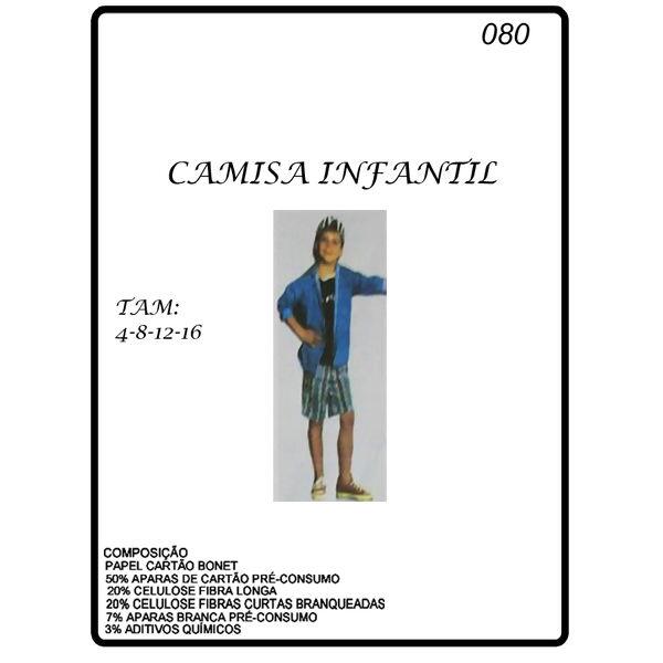 Molde Nº80 Camisa social infantil Tam. 4 ao 16   - 14537