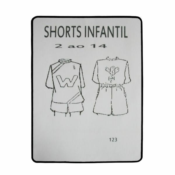 Molde Nº123 Shorts infantil Tam. 2 ao 14  -  14560