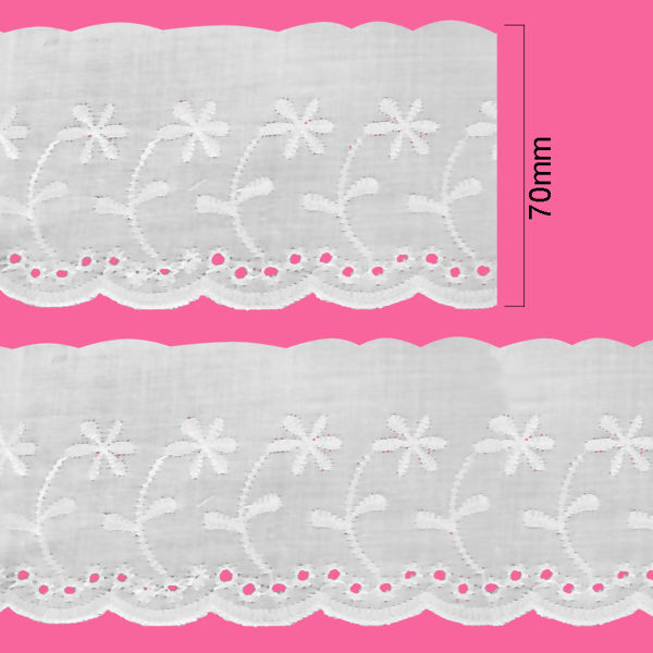 Bordado inglês CTL107/75 peça com 13.70m - 14998