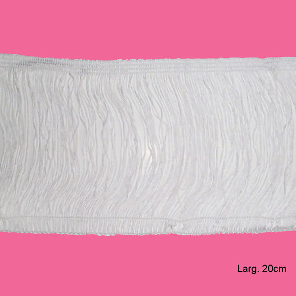 Franja pct. com 10m X 20cm 8350 Branca - 17410