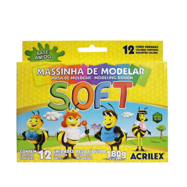 Massinha de modelar - caixa com 12 unidades  -  17547