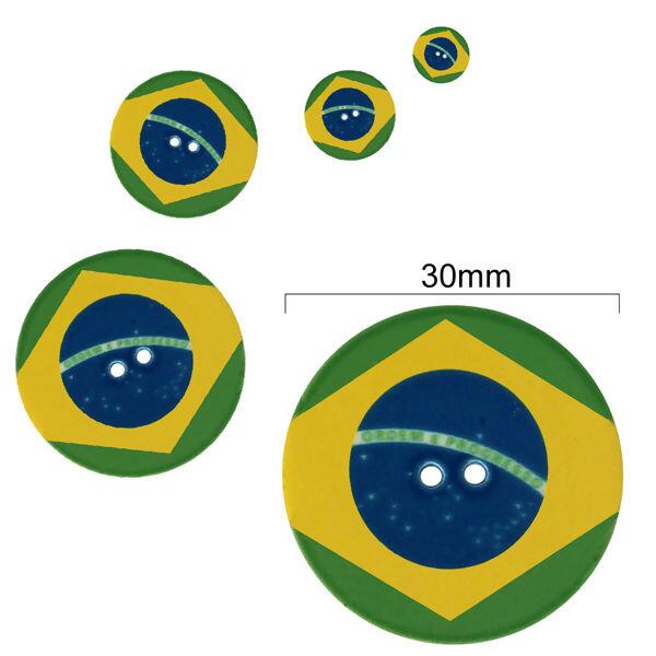 Botão Brasil 2010  pct. com 1un. Tam. 30mm 1300 - 17677
