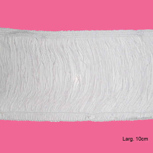 Franja pct. com 10m X 10cm 7750 Branca - 17690