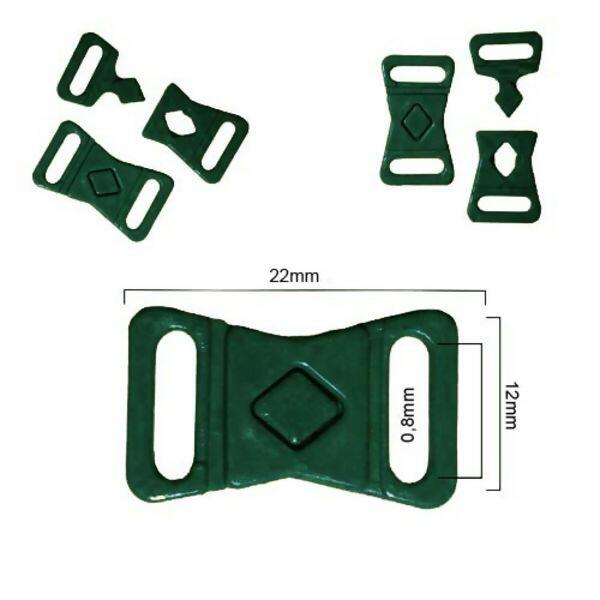 Fecho losango - Ritas - 100 unidades - Verde África - 20539