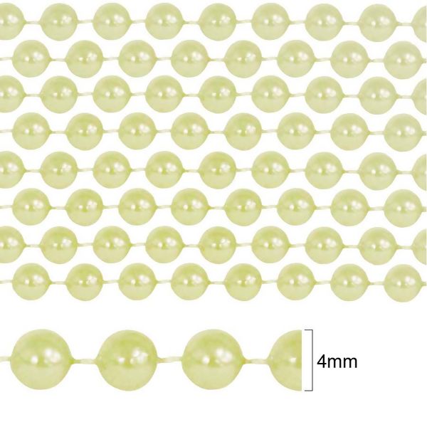 Pérola metro rolo com 50 jardas ( 45,70m ) RO.40191 creme 4mm - 27392