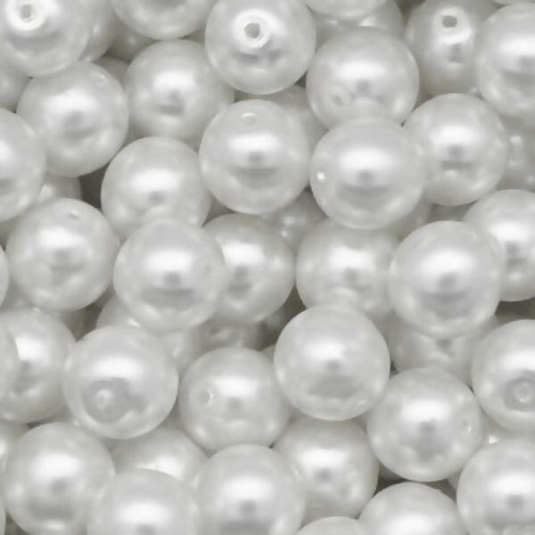Pérola com furo - 100 gramas - Branca - RO. 70224