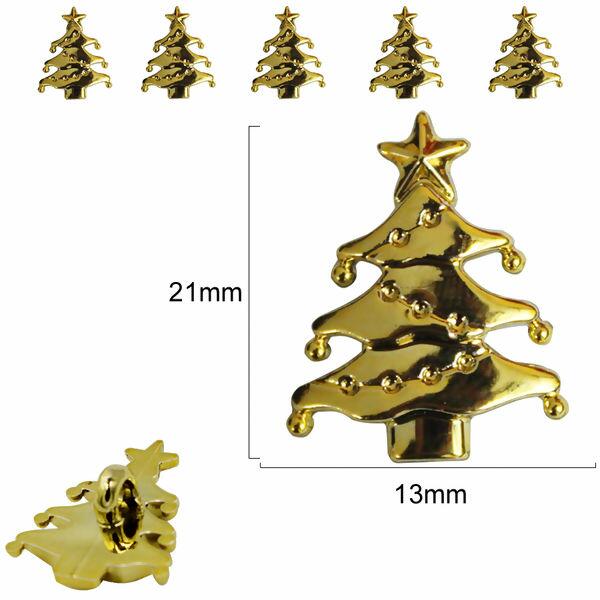 Botão infantil - 25 unidades - Árvore de natal - 6117 - Dourado - 036898 Botão infantil - 25 unidades - Árvore de natal - 6117 - Dourado - 036898