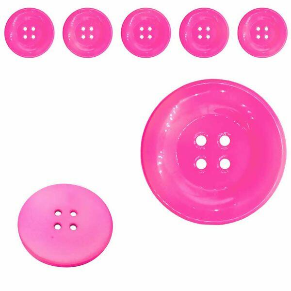 Botão 4 furos 6057 c/50 unidades - Pink fluor 32