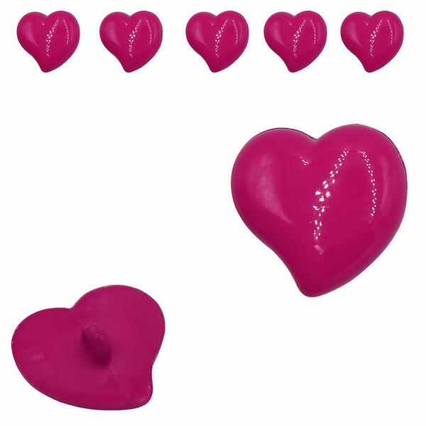 Botão Infantil Coração c/25un - 33937