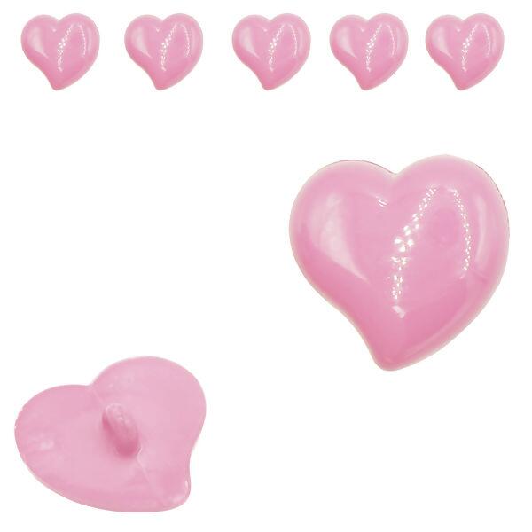 Botão Infantil Coração c/25un - 33937