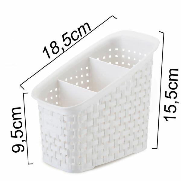 Organizador multiuso - Rattan/Branco - 35522