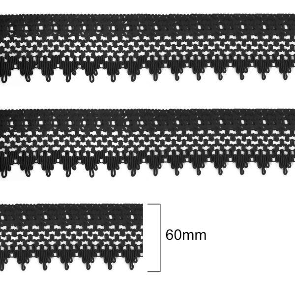 Renda - 60mm x 10m - Preto - São José - 36267