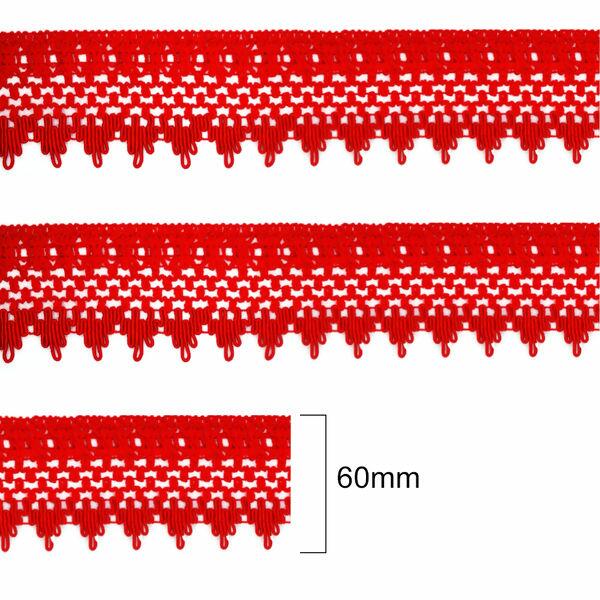 Renda - 60mm x 10m - Vermelho - São José - 36268