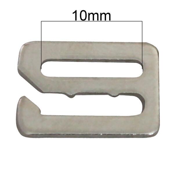 Fecho p/ soutien P054/2 niquel 10mm latão pct. com 100un. - 5310