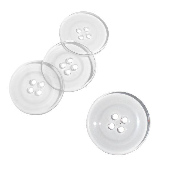 Botão 4 furos 6057 c/50 unidades - Transparente