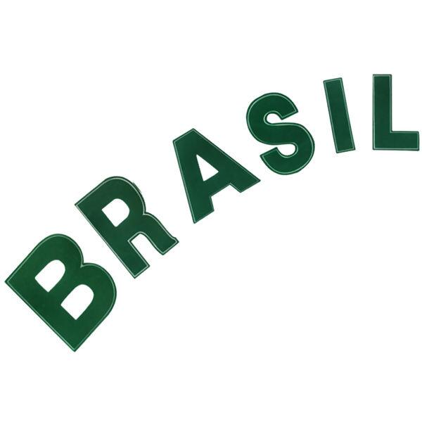 Aplique termo colante Letras do Brasil verde