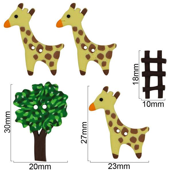 Botões girafas