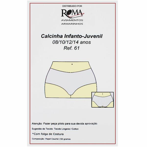 Molde para calcinha infanto-Juvenil