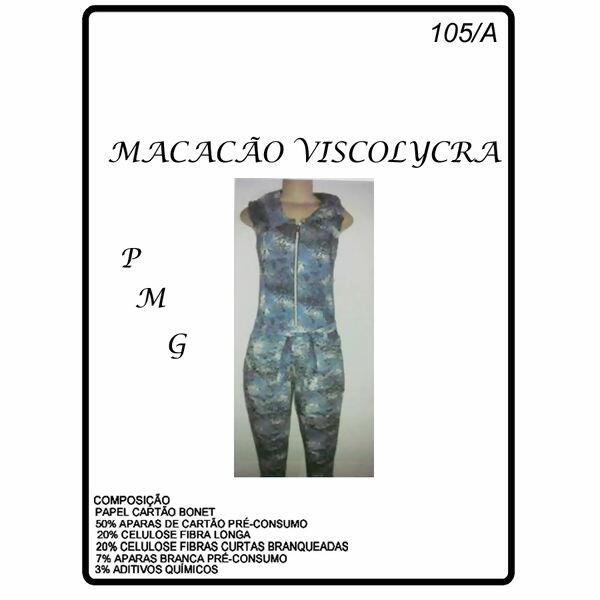 Molde para macacão viscolycra Tam. P - M - G  N.105/A - 12934