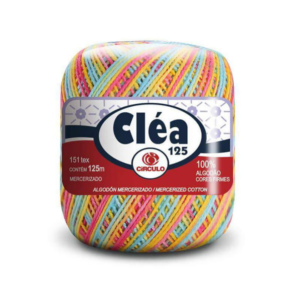Linha Cléa 125 Círculo Cores mescladas Crochê e Tricô 75g