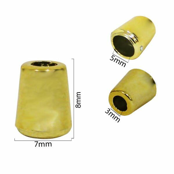 Ponteira Sininho - 50 unidades - 8mm x 7mm - Dourado - 9321