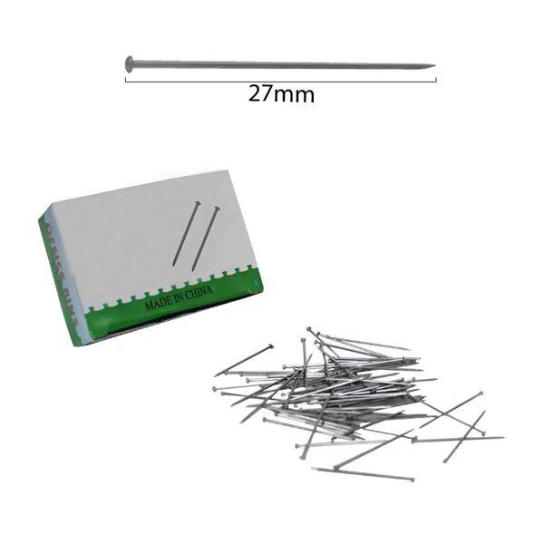 alfinete cabeça de aço 27mm caixa com 50g 16776 alfinete