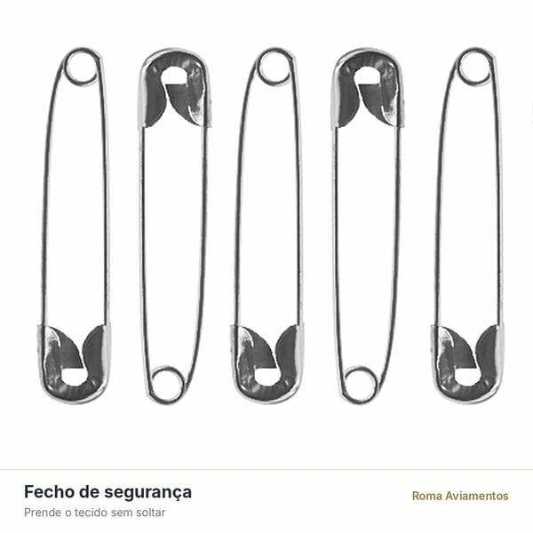 Alfinete de Segurança N-0 27mm Níquel - detalhe