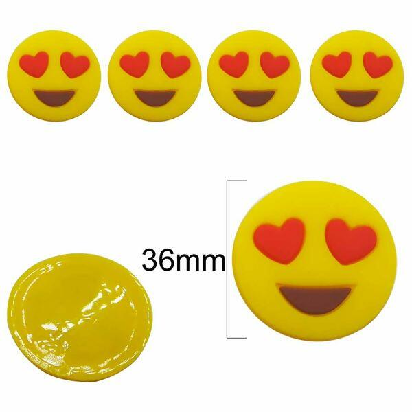 Aplique de silicone - Emoticon apaixonado - 100 unidades - RO.119192 - 35332