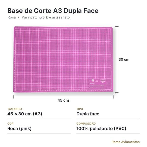 Ficha técnica base de corte A3 45x30cm dupla face rosa PVC