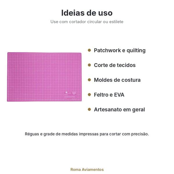 Ideias de uso da base de corte A3 para patchwork, tecidos e artesanato