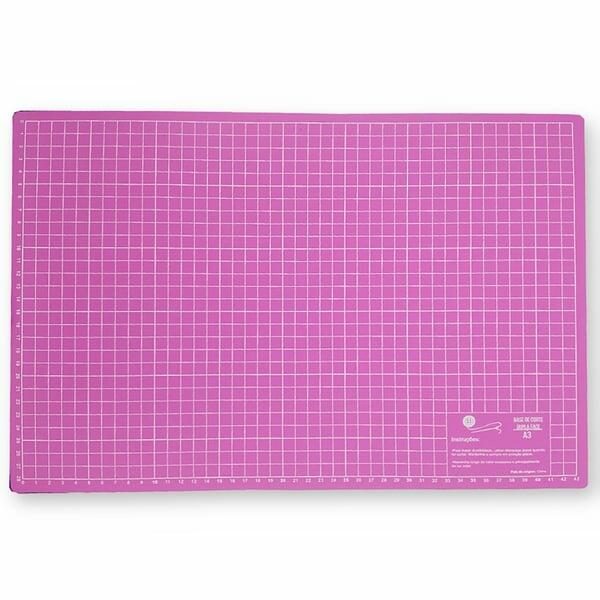Base de corte A3 dupla face rosa 30x45cm para patchwork