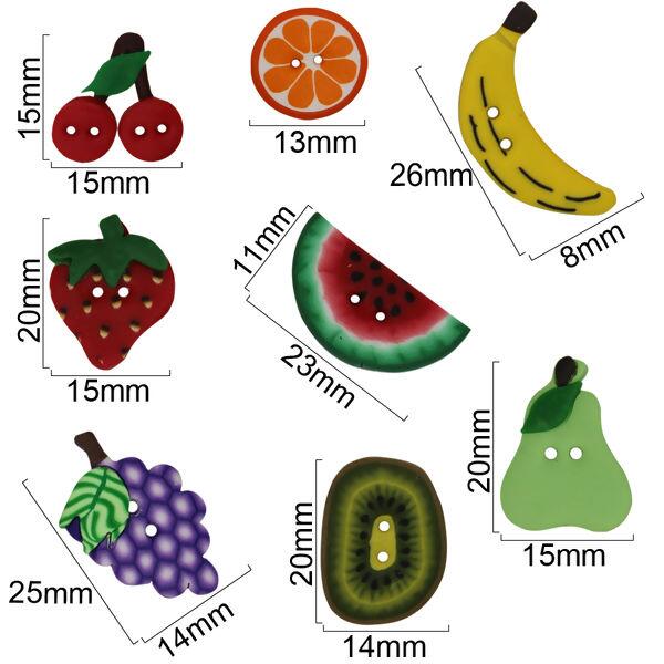 Botões frutas