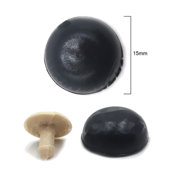 Botão para Boné - 50 unidades - Preto - 004753