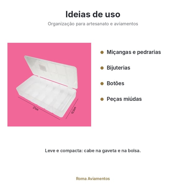 Caixa Organizadora Organiza Tudo Pequena 10 Divisórias Nitron - foto antiga