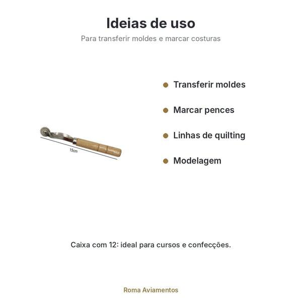 Carretilha Marca Tecido com Cabo de Madeira 15cm - ideias de uso
