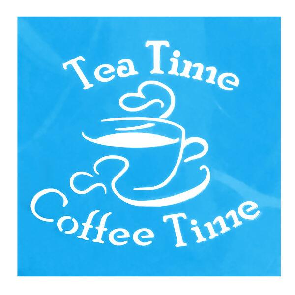 Stencil - Acrilex - Tea time/Coffee time - 13 x 13cm - 30001.1174 - 045027