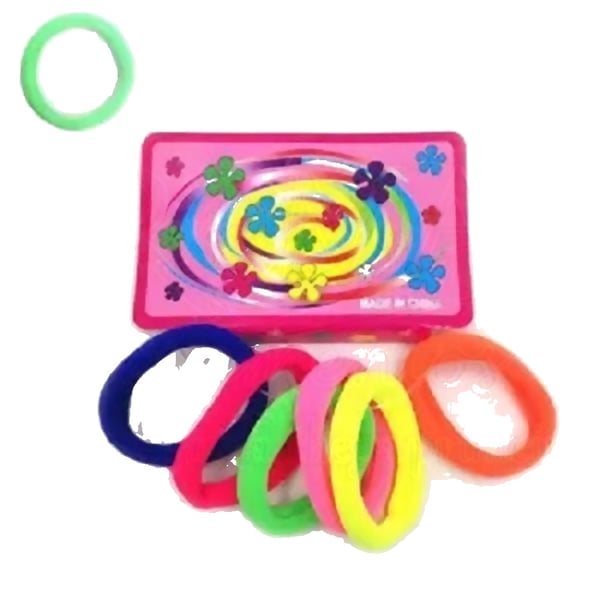 Elástico Xuxinha Sortido Flúor 2cm 6 unidades - cores sortidas