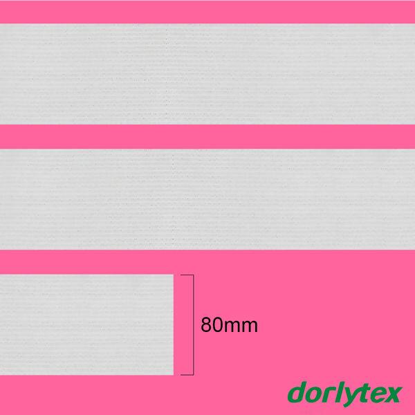 Elástico crochet - Dorlytex - Branco - 80mm x 25mt - 023576