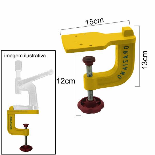 Fixador universal para prensa manual - Graziano - Amarelo - 34526