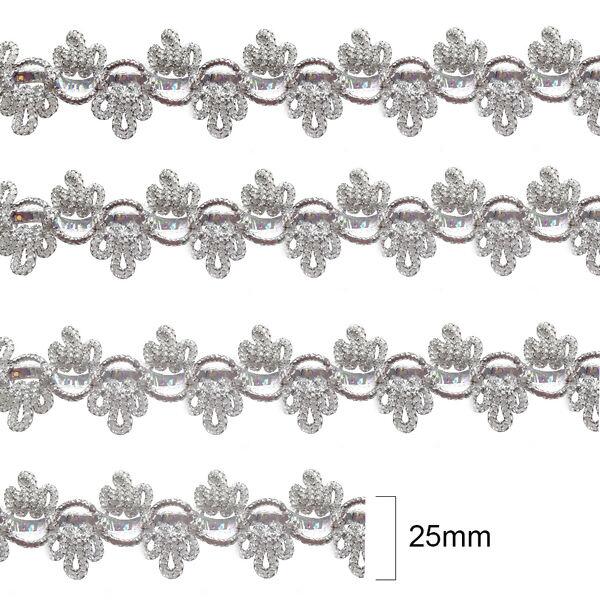 Galão metálico 62 - c/25mm x 20m - Prata - 35077